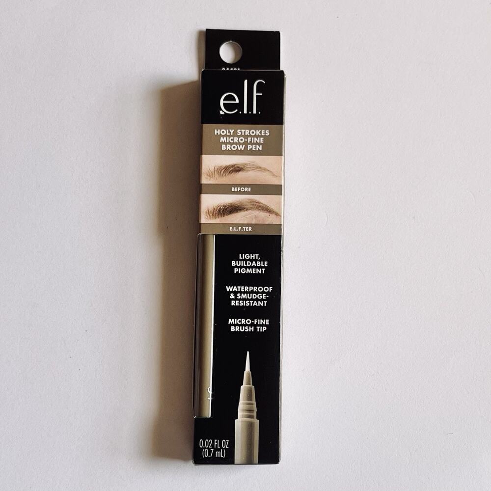 e.l.f. Holy Strokes Micro-Fine Waterproof Eyebrow Pen Taupe Buildable 0.02 oz